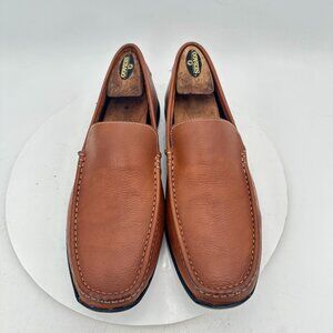 Paraboot Men Size 9.5 Brown Leather Slip On Penny Loafer Casual Shoes